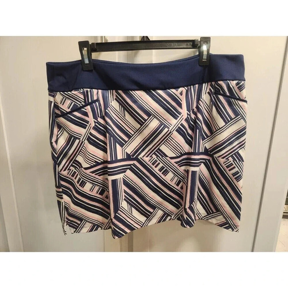 Adidas Golf Ultimate Printed Skort Night Indigo/True Pink Sz XL - Picture 1 of 9